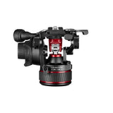 Nitrotech 608 cap fluid video, vedere frontală, negru cu roșu, control central