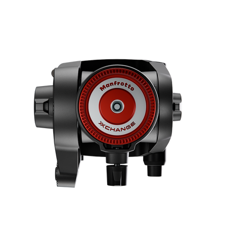 Cap fluid Manfrotto 500X cu cadran roșu X-CHANGE și butoane laterale