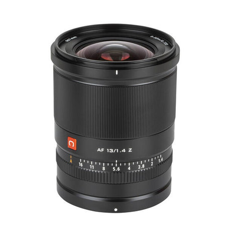 13mm f/1.4 AF STM lens for Nikon Z, black with front glass and focus markings