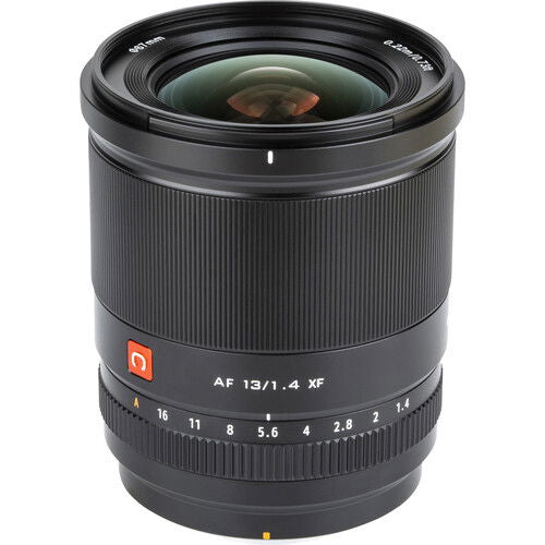 13mm f/1.4 AF lens for Fujifilm X, front glass element and textured grip