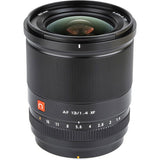 13mm f/1.4 AF lens for Fujifilm X, front glass element and textured grip