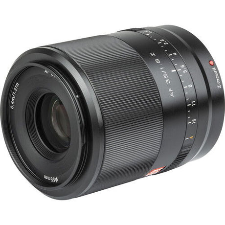 AF 35mm f/1.8 Z lens for Nikon Z, side view showing ridged focus ring, black