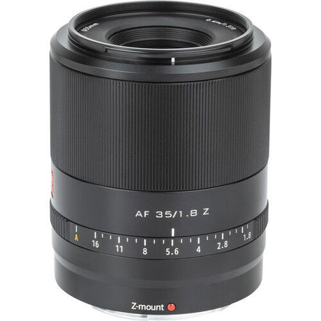 AF 35mm f/1.8 Z lens for Nikon Z, front barrel and focus scale, black