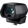 Vizor electronic EVF negru cu ecran verde, vedere frontală și prindere