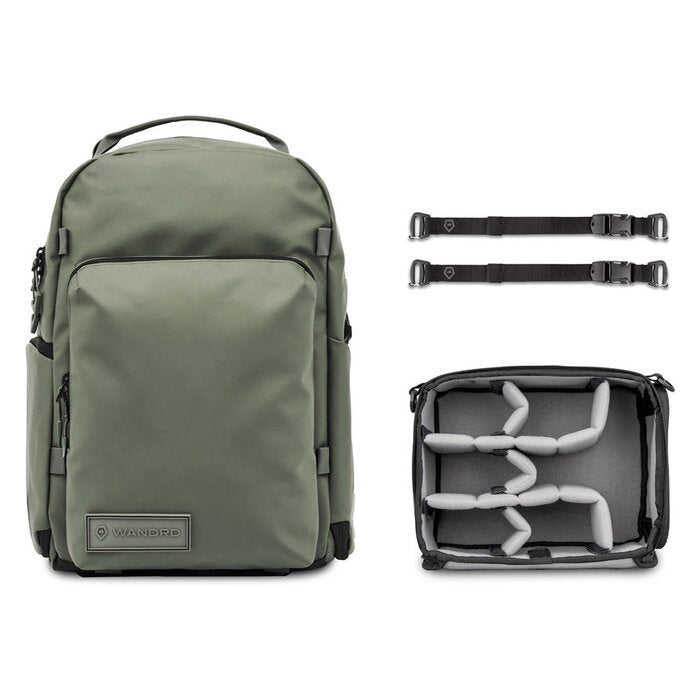 Wandrd PRVKE Pocket Photo Bundle 21L rucsac foto, buzunar frontal, laptop 16", Wasatch Green