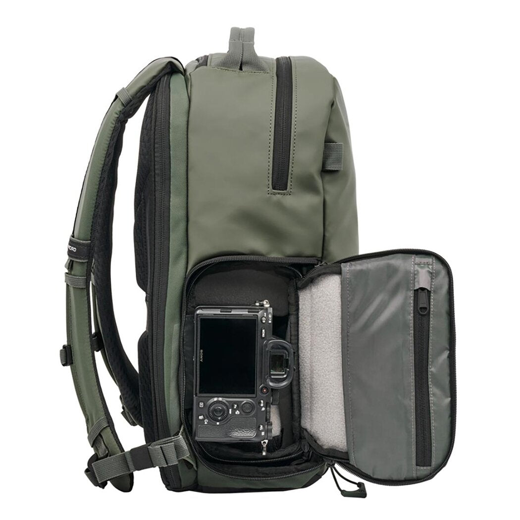 Wandrd PRVKE Zip Photo Bundle 21L rucsac foto minimalist, laptop 16", Wasatch Green