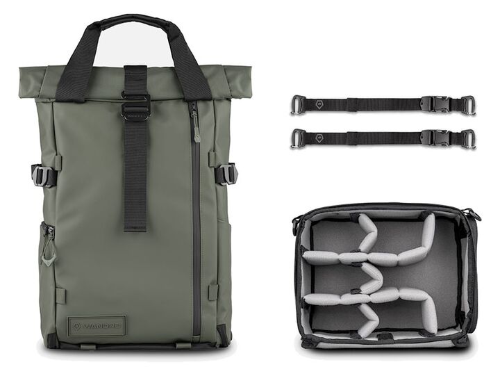 Wandrd PRVKE Photo Bundle 21L rucsac foto, expandabil 25L, laptop 16", Wasatch Green