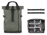 Wandrd PRVKE Photo Bundle 21L rucsac foto, expandabil 25L, laptop 16", Wasatch Green