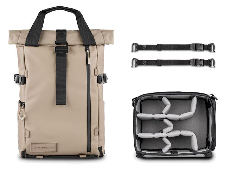 Wandrd PRVKE Photo Bundle 21L rucsac foto, expandabil 25L, laptop 16", Yuma Tan