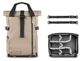 Wandrd PRVKE Photo Bundle 21L rucsac foto, expandabil 25L, laptop 16", Yuma Tan