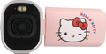 Pink DigiPocket camcorder with Hello Kitty decal and front lens view