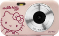 Pink Hello Kitty digital camera front with large lens and 8x digital zoom markings