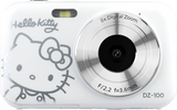 White Hello Kitty digital camera with front lens and 8x digital zoom text