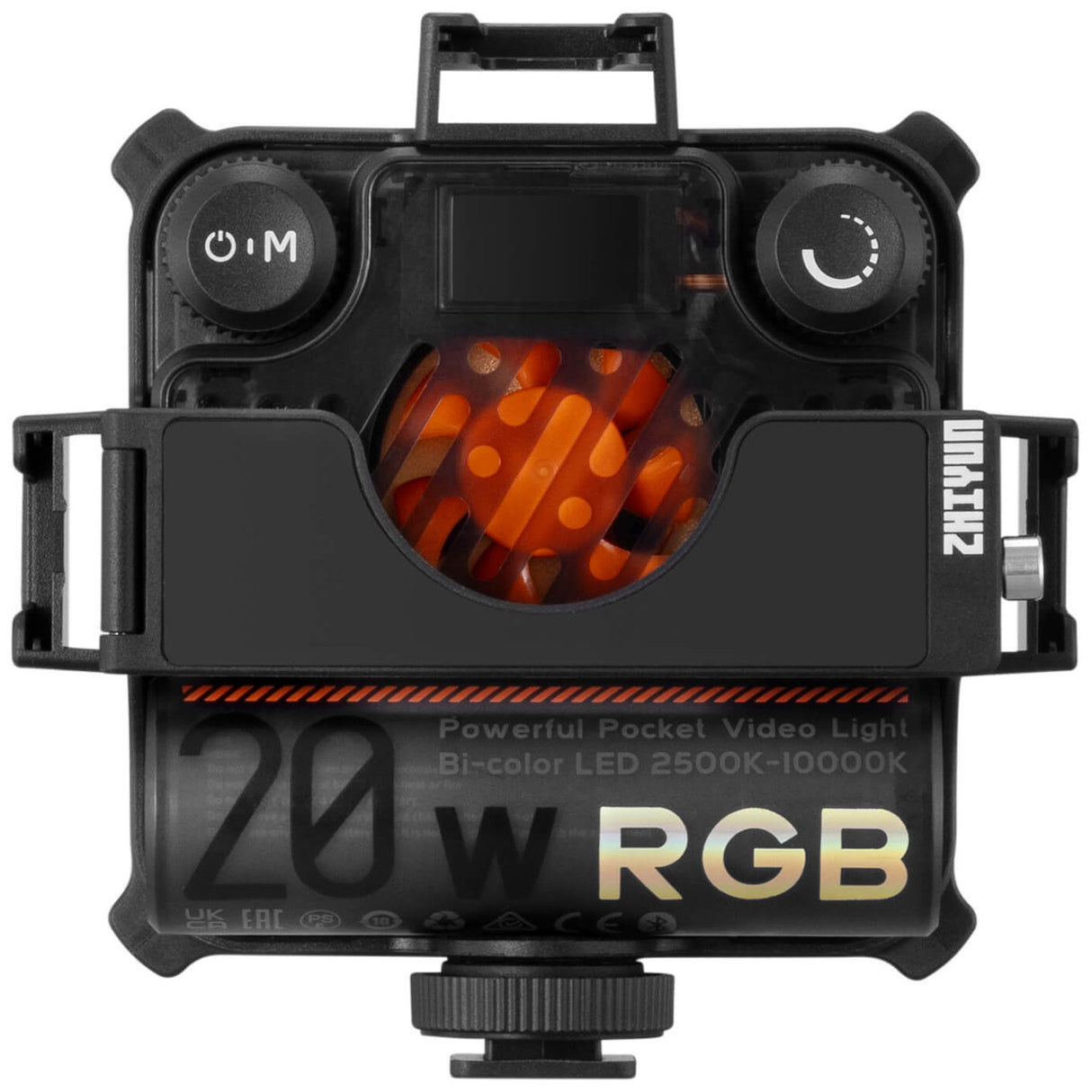 Lanternă video LED RGB Zhiyun cu etichete și suport pentru trepied