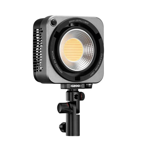 200W bi-color LED light with honeycomb reflector and side heat vents, G200