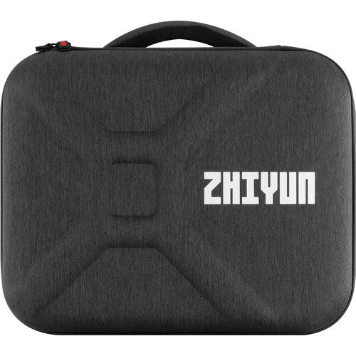 Black padded hard case with top handle and embroidered logo for LED light