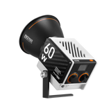 Molus G60 60W LED light with control screen and dimmer knobs, black/white body