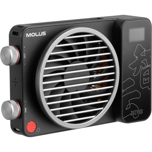 Proiector LED portabil Zhiyun MOLUS X100 bicolor, grilaj metalic și butoane