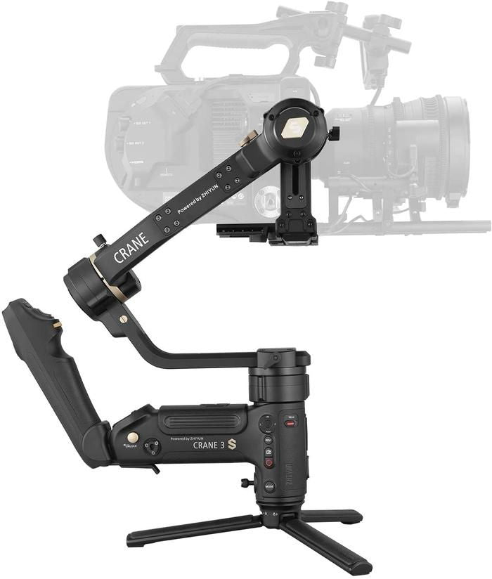 3-axis handheld gimbal stabilizer with camera mount and joystick control