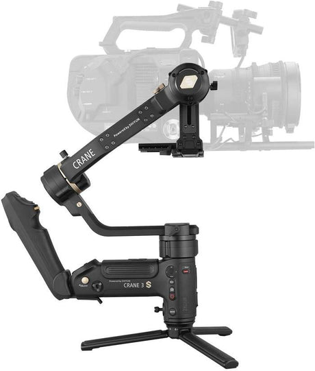 3-axis handheld gimbal stabilizer with camera mount and joystick control