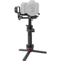 Stabilizator cu LED și microfon integrat, cameră foto albă montată