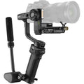 Gimbal stabilizer with LED and integrated mic, camera mount with lens