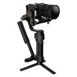 Gimbal compact pentru cameră cu două brațe și trepied, culoare închisă