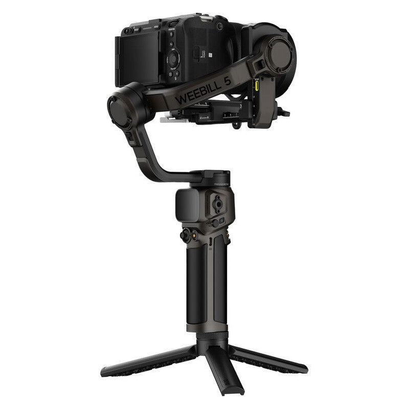 Gimbal pentru cameră cu brațe duble și stativ pliabil, culoare neagră