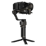 Gimbal pentru cameră cu brațe duble și stativ pliabil, culoare neagră