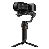 Gimbal pentru cameră cu obiectiv mare și contragreutate, negru
