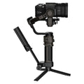 Stabilizator cameră cu braț lung și baze reglabile, design negru