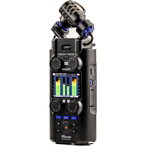 H5 Studio handheld audio recorder with dual top microphones and front color display