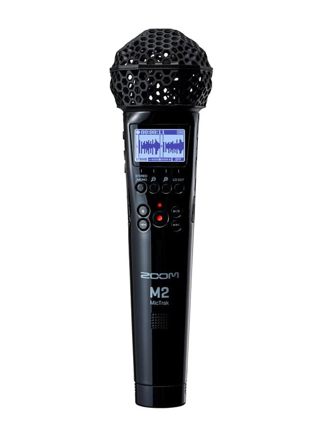 Microfon stereo handheld M2 MicTrak, grilaj metalic și afișaj