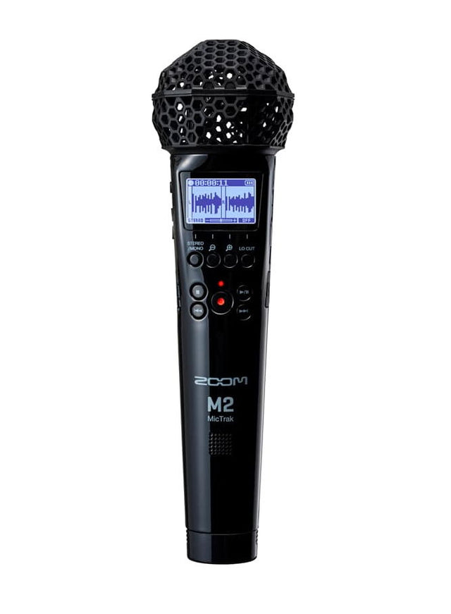 Microfon stereo handheld M2 MicTrak, grilaj metalic și afișaj