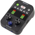 PodTrak P2 portable dual-input audio recorder with LCD meters, mute and tone controls