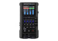 Four-channel audio recorder with track screen and control buttons