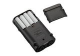 Back of Zoom R4 MultiTrak with battery cover and two audio ports