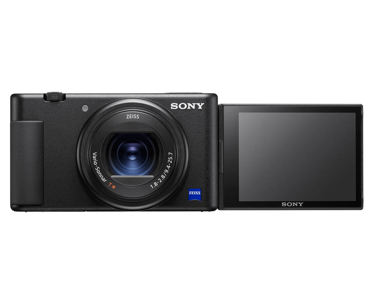 Cameră SONY cu obiectiv ZEISS și ecran LCD rabatat